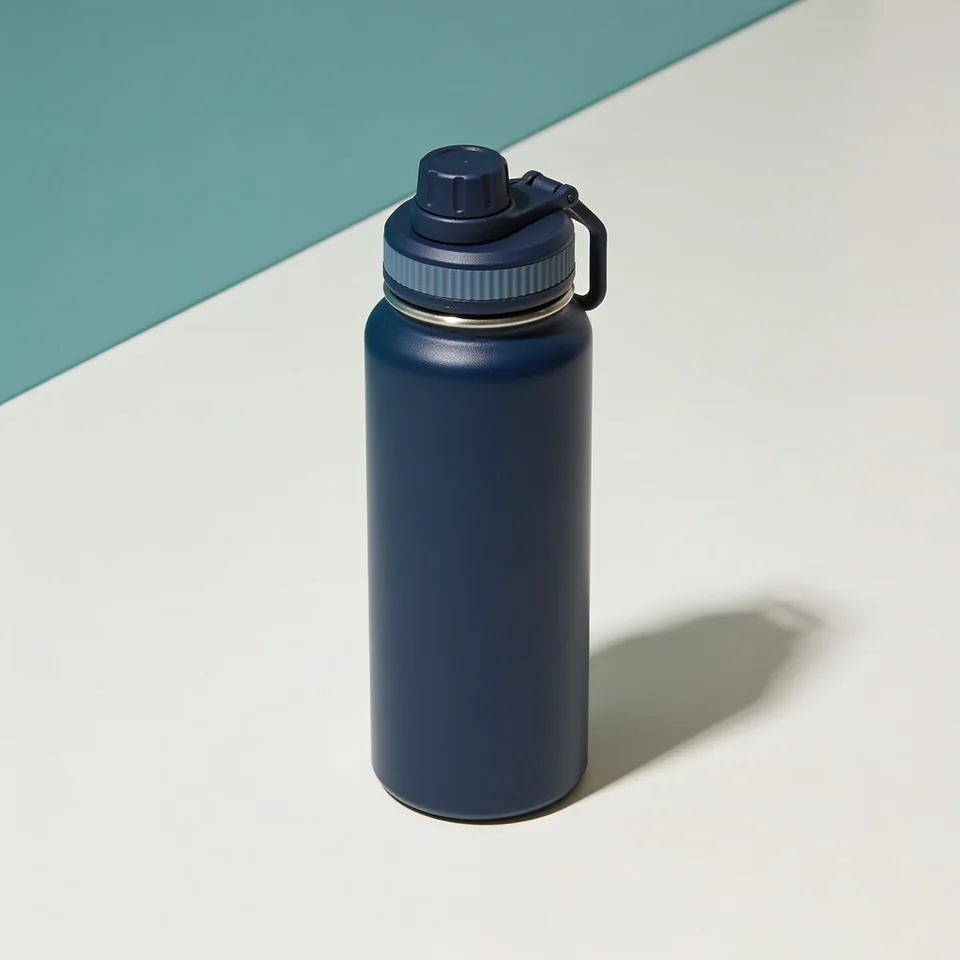 Trail Screw Bottle — navy; capacity 500 mL; diameter 70 mm; height 210 mm; mass 180 g